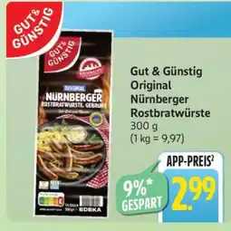 Edeka Gut & Günstig Original Nürnberger Rostbratwürste Angebot