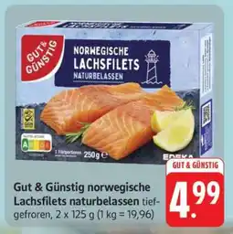 Edeka Gut & Günstig norwegische Lachsfilets naturbelassen Angebot