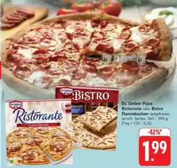 Edeka Dr. Oetker Pizza Ristorante oder Bistro Flammkuchen Angebot