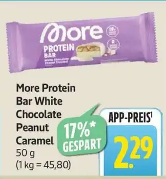 Edeka More Protein Bar White Chocolate Peanut Caramel Angebot