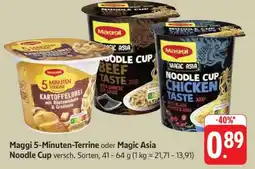 Edeka Maggi 5-Minuten-Terrine oder Magic Asia Noodle Cup Angebot