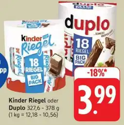 Edeka Kinder Riegel oder Duplo Angebot