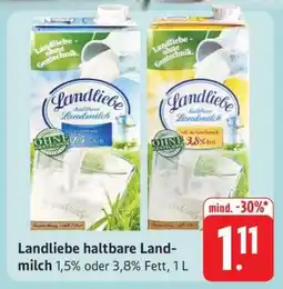 Edeka LANDLIEBE Haltbare Landmilch Angebot