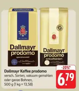 Edeka Dallmayr Kaffee prodomo Angebot