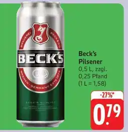 Edeka Beck’s Pilsener Angebot
