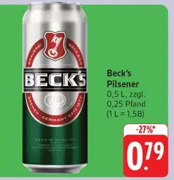 Edeka Beck’s Pilsener Angebot