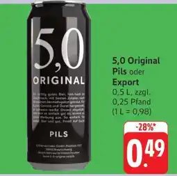 Edeka 5,0 Original Pils oder Export Angebot