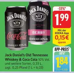 Edeka Jack Daniel's Old Tennessee Whiskey & Coca Cola Angebot