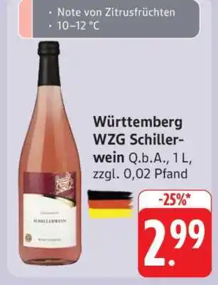 Edeka Württemberg WZG Schillerwein Angebot