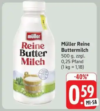 Edeka MÜLLER Reine Buttermilch Angebot