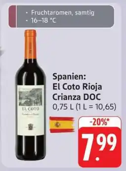 Edeka Spanien: El Coto Rioja Crianza DOC Angebot