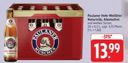 Edeka Paulaner Hefe-Weißbier Naturtrüb, Alkoholfrei Angebot