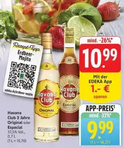Edeka Havana Club 3 Jahre Original oder Especial Angebot