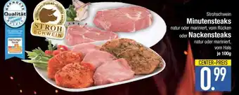 Edeka Strohschwein Minutesteaks oder Nackensteaks Angebot