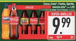 Edeka Coca-Cola, Fanta, Sprite, mezzo mix oder Lift Angebot