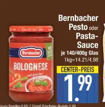 Edeka Bernbacher Pesto oder Pasta-Sauce Angebot