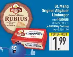 Edeka St. Mang Original Allgäuer Limburger oder Rubius Angebot