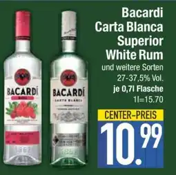 Edeka Bacardi Carta Blanca Superior White Rum Angebot