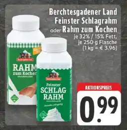 Edeka Berchtesgadener Land Feinster Schlagrahm oder Rahm zum Kochen Angebot