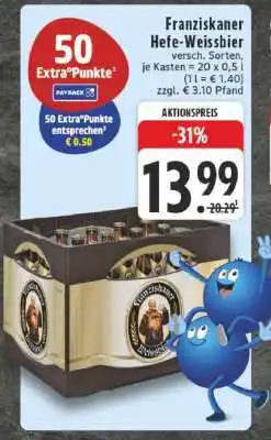 Edeka Franziskaner Hefe-Weissbier Angebot