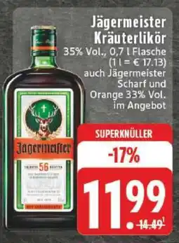 Edeka Jägermeister Kräuterlikör Angebot