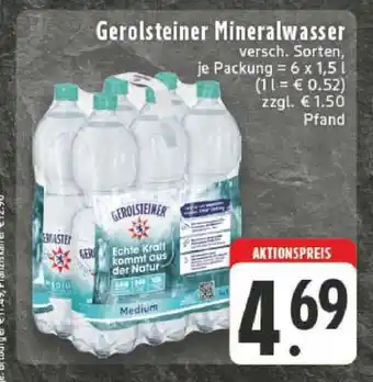 Edeka Gerolsteiner Mineralwasser Angebot
