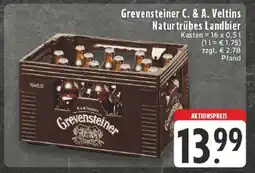 Edeka Grevensteiner C. & A. Veltins Naturtrübes Landbier Angebot