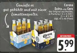 Edeka Corona Extra oder Cero Angebot