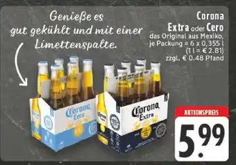Edeka Corona Extra oder Cero Angebot