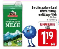 Edeka Berchtesgadener Land Haltbare Berg- und Alpen-Milch Angebot