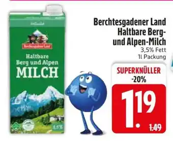 Edeka Berchtesgadener Land Haltbare Berg- und Alpen-Milch Angebot