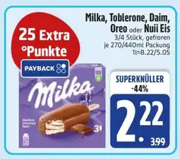 Edeka Milka, Toblerone, Daim, Oreo oder Nuii Eis Angebot