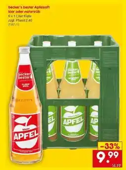 Netto Marken-Discount becker's bester Apfelsaft Angebot