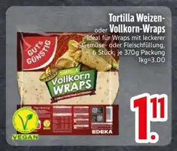 Edeka Tortilla Weizen-Vollkorn-Wraps Angebot