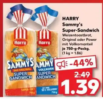 Kaufland HARRY Sammy's Super- Sandwich Angebot