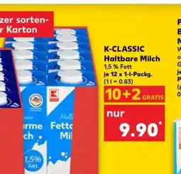 Kaufland K-CLASSIC Haltbare Milch Angebot