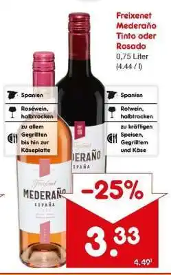 Netto Marken-Discount Freixenet Mederaño Tinto oder Rosado Angebot