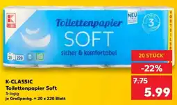 Kaufland K-CLASSIC Toilettenpapier Soft Angebot