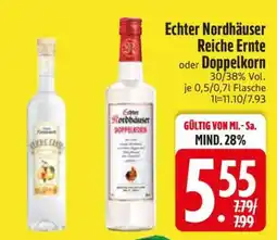 Edeka Echter Nordhäuser Reiche Ernte oder Doppelkorn Angebot