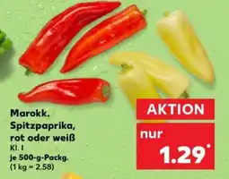 Kaufland Marokk. Spitzpaprika, rot oder weiß Angebot