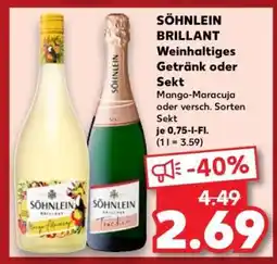 Kaufland SÖHNLEIN BRILLANT Weinhaltiges Getränk oder Sekt Angebot