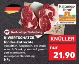 Kaufland K-WERTSCHÄTZE Rinder-Entrecôte Angebot