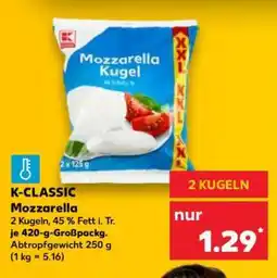 Kaufland K-CLASSIC Mozzarella Angebot