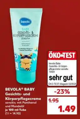 Kaufland BEVOLA BABY Gesichts- und Körperpflegecreme sensitiv Angebot