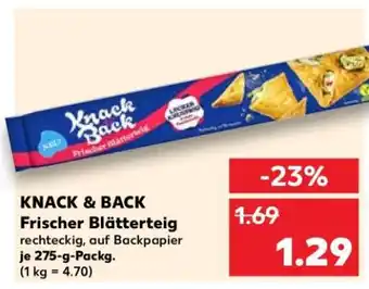 Kaufland KNACK & BACK Frischer Blätterteig Angebot