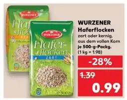 Kaufland WURZENER Haferflocken Angebot