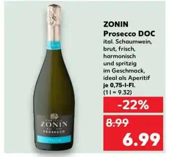 Kaufland ZONIN Prosecco DOC Angebot