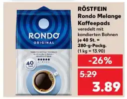 Kaufland RÖSTFEIN Rondo Melange Kaffeepads Angebot