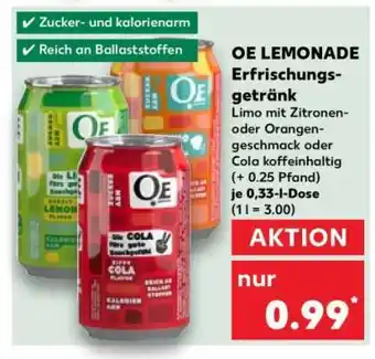 Kaufland OE LEMONADE Erfrischungsgetränk Angebot