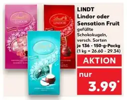 Kaufland LINDT Lindor oder Sensation Fruit Angebot